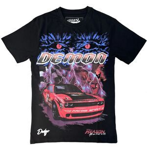 Reason x Dodge T-Shirt Men’s Black Demon Bolts Graphic Tee